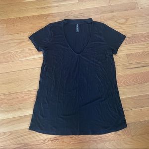 Black choker neck top